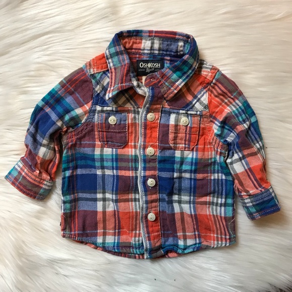 OshKosh B'gosh Other - OshKosh Baby Boy Plaid Button Down Shirt